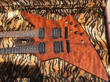 Double Neck Finished Electric Guitar Brown Custom Shop Factory Direct Sale