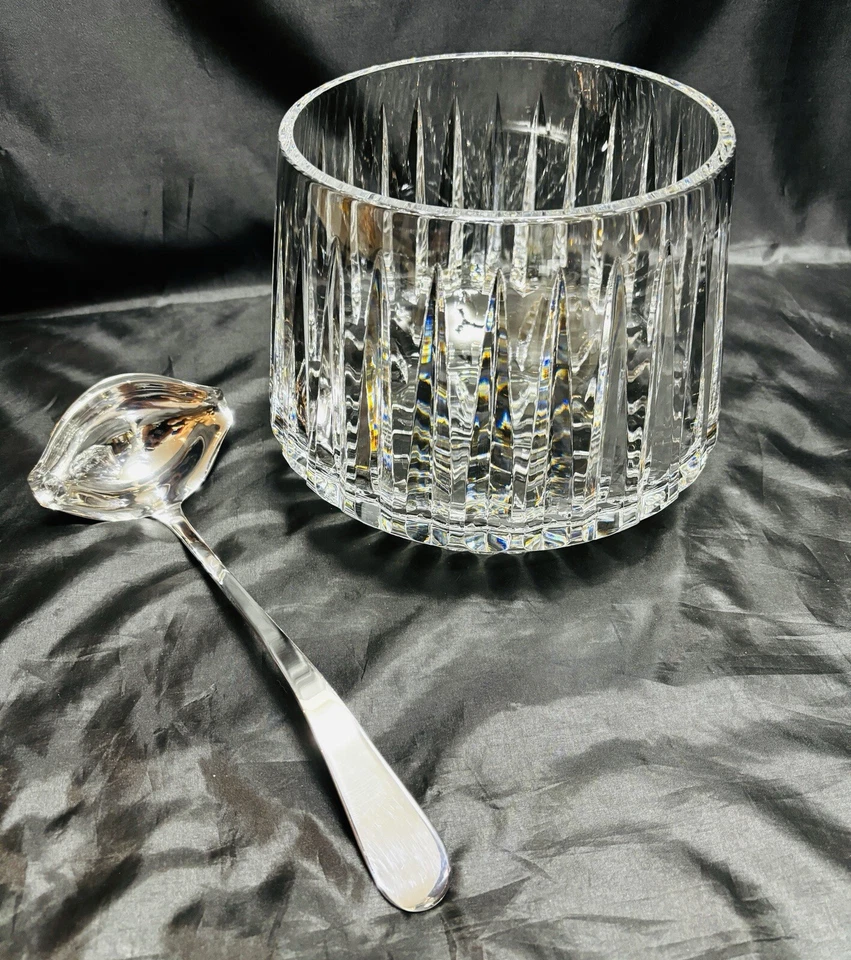 Gorham Crystal “La Scala” Punch Bowl 7 1/2” y Gorham “Heritage” Cucharón Plateado Foto 4 de 4