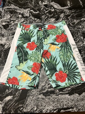 Hurley Phantom Fastlane 18  Boardshorts Floral Print Mens Sz 28 NWOT $60