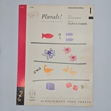 Plurals Early Elementary Nancy Faber Sheet Music