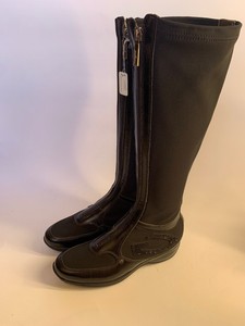 STIVALI DONNA, VELLUTO nero, tacco scolpito, ALBERTO GUARDIANI, N.41 EUR  109,00 - PicClick IT