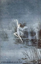 Fairy Fantasy Elves & Fairies 'A Little Mist' c1930s Vintage Postcard COPY