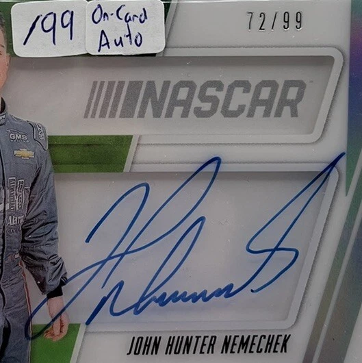 Shadowbox Signatures /99 John Hunter Nemechek Auto 2019 Prime Racing NSS-JN - Image 3 of 3