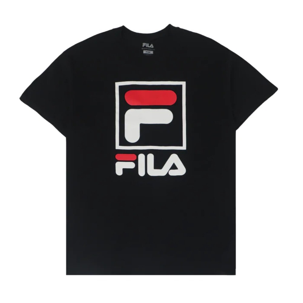 Fila Men's T-Shirt Stacked Graphic Print Casual Short Sleeve Tee Shirt