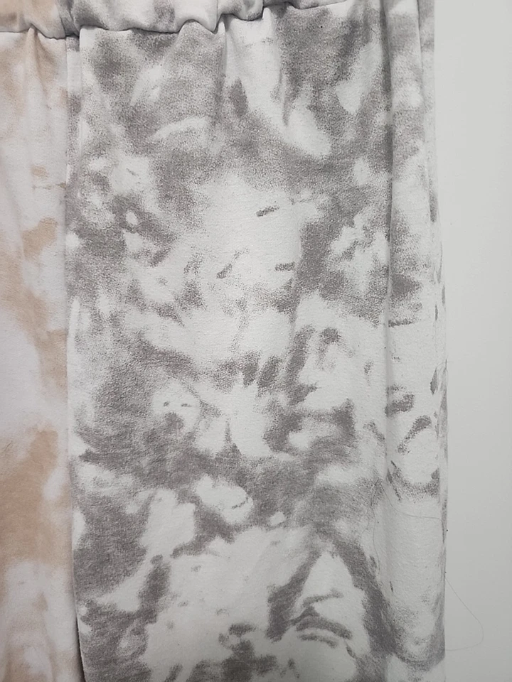 BOOHOO ~ Pantalones deportivos para mujer talla 8 con puños dobladillo gris blanco tostado Foto 3 de 4