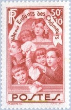 EBS France 1936 - For Children of the Unemployed - YT 312 - MH* - cv $8.00