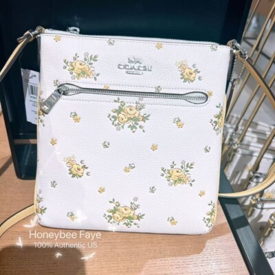 NWT Coach Mini Rowan File Bag With Floral Print CAQ08 | eBay