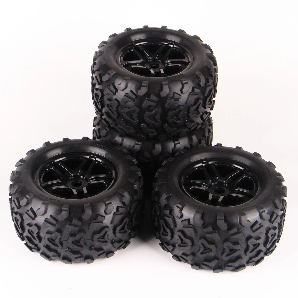 4x RC Car Off Road 1:8 Truck Tire 17mm HEX Wheel Rim - Image 2 of 4
