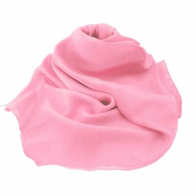 Unifarbener rosa rosa länglicher reiner Seide Chiffon Schal