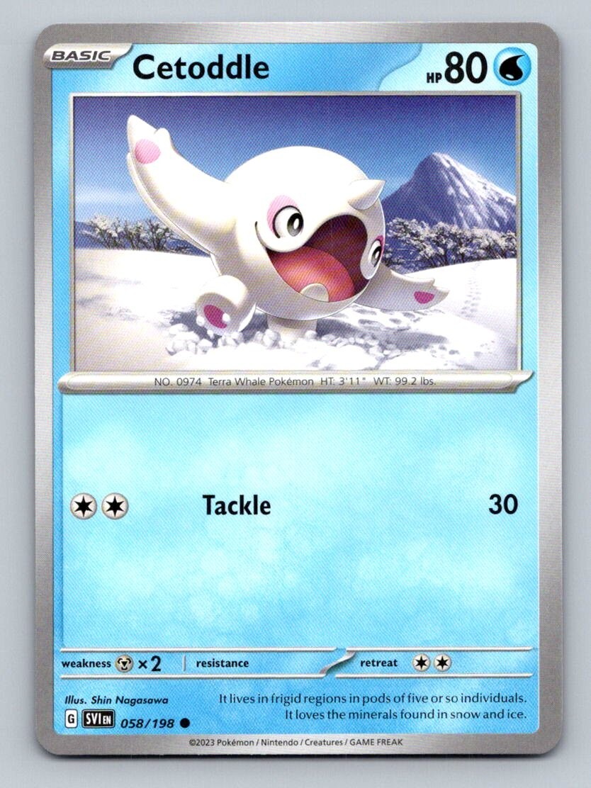 2023 Pokemon Card Scarlet & Violet Cetoddle 58/198
