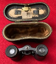 VINTAGE ANTIQUE BINOCULARS LEMAIRE FABT PARIS WITH CASE