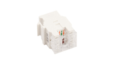 Einzelner Computersteckdoseneinsatz RJ45 Kat.6 ungeschirmt MOLEX weiß MR 