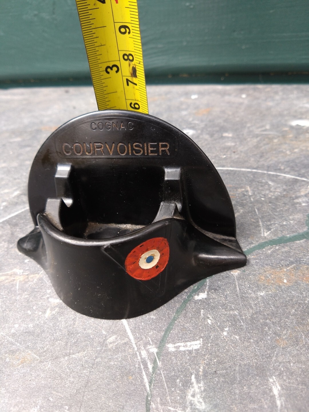 Vintage French Cognac Advertising Ashtray Courvoisier Bicent. Napoleon Bakelite