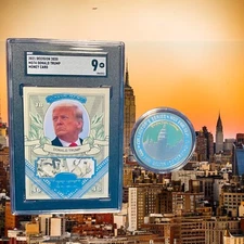 2020 Decision Trump Money Card SGC 9 + $40 Empire State .999 Silver. TRUMP 2024!