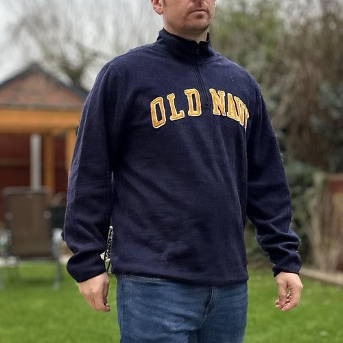 Old Navy Navy Fleece Jacket Men's Size XL 1/4 Zip Jacket Sweater Windbreaker - Picture 6 of 6