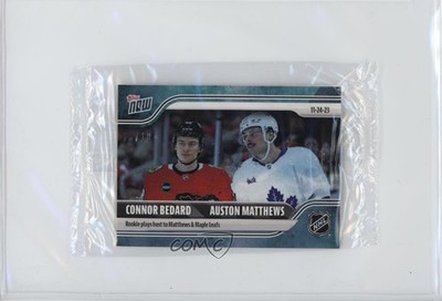 2023 Now NHL Stickers Blue Ice 10/10 Connor Bedard Auston Matthews Rookie RC 0c3