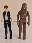 Star Wars Vintage 1977 Big Head Han Solo and Chewbacca Kenner Hong Kong