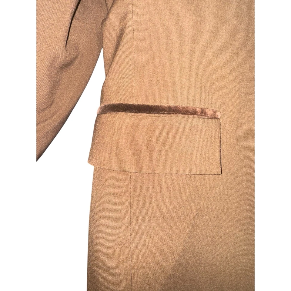 Vintage 70s After Six Blazer Sport Coat 40R Satin Trim Formal Wedding Fall Event - Image 3 of 4