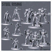 Fallout Wasteland Warfare: Enclave-Assault Force Proxy 3D Printed Models