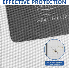 Gray Magnetic Screen Door Fits Door Size 32" X 72", Screen Size 34" X 74", Me...