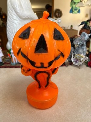 Bayshore Halloween Blow Mold - Pumpkin and Cat - No Cord - Damaged