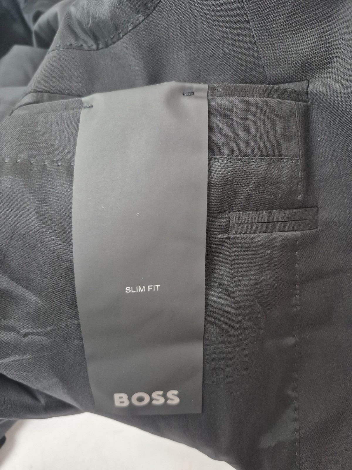 Hugo Boss Men's Huge6/Genius5 Solid Black Slim Fit Suit Size 42 L US thumbnail 4