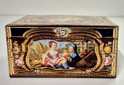 Blechdose - Reproduktion einer französischen Schnupftabakdose für Kemps Kekse 5''x3,5''x2,5''
