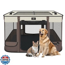 Foldable Pet Kitten Playpen, Upgrade Waterproof Portable Cat Dog