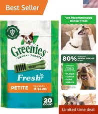 Effective Dental Care for Dogs: Mint Chews, Vet-Recommended, 12 oz, 20 Count