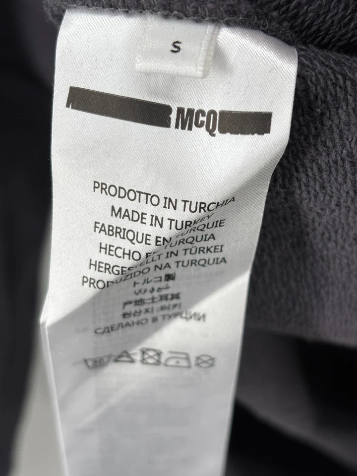 McQ Alexander Mcqueen Masculino Cinza Gola Redonda Estampa de Pardal Casual Novo sem etiquetas P - Imagem 4 de 4