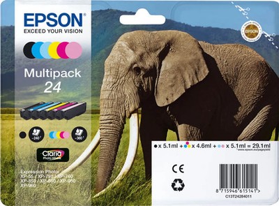 Epson 24 / T2428 / C13T24284011 / C13T24284021 Tinten Sparset schwarz, cyan, mag