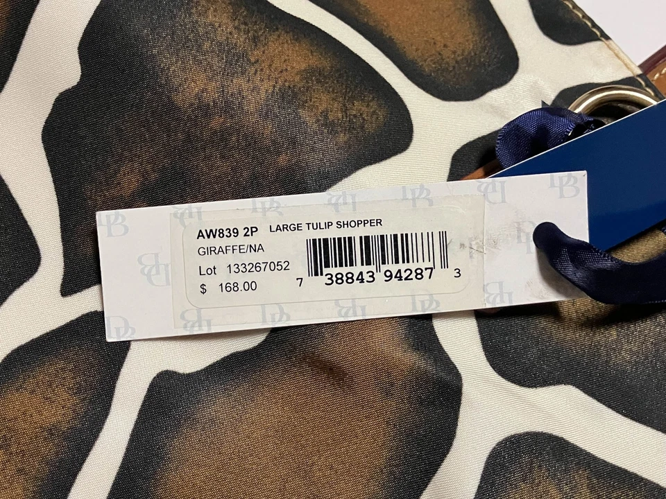 Cartera Shopper Dooney & Bourke Jirafa Grande Tulipán, Nueva Con Etiquetas, Nueva Con Etiquetas, Bolso de Mano Foto 3 de 4