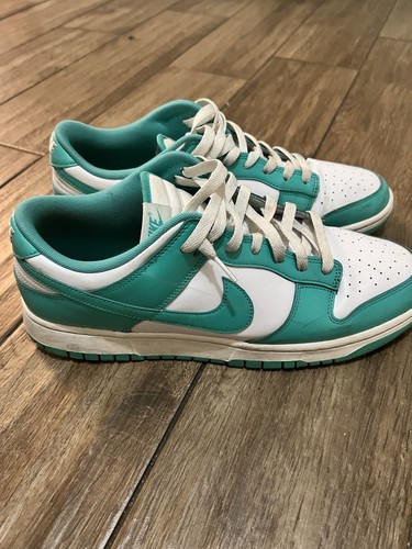 White and Teal Aqua Dunks