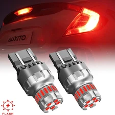 7443 7440 LED Red Strobe Flash Blinking Brake Stop Tail Parking Light Bulbs 2-20
