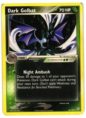 Pokemon TCG Dark Golbat 34/109 Team Rocket Returns Uncommon Normal DMG