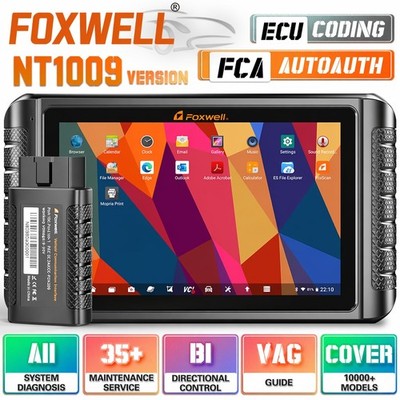 FOXWELL NT1009 OBD2 Scanner All System Diagnostic Tool ECU Key Coding 35+ Resets