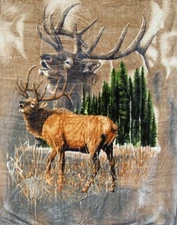 8lb Heavyweight Soft Queen Blanket, Officially Licensed, Native Elks Calling