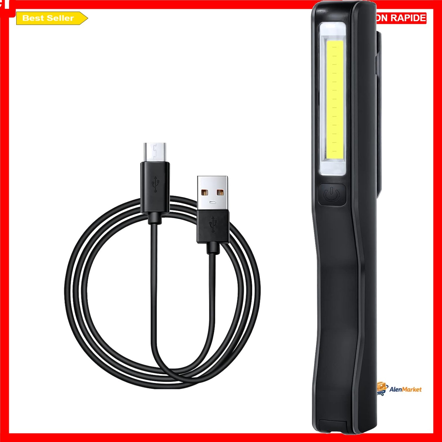Lampe de travail COB LED puissante pour éclairer les espaces étroits
