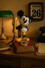 Vintage 1976 Mickey Mouse Rotary Dial Phone TBM8000 Disney Western Electric