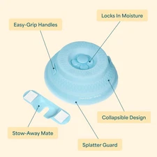 Duo Cover 4-In-1 Collapsible Hanging Microwave Cover Food Microwave Steamer Hot