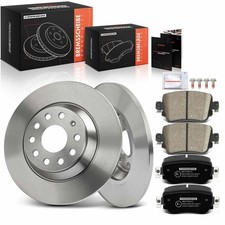 FRANKBERG 300mm BREMSSCHEIBEN voll + BELÄGE HINTEN passend für VW GOLF 7 GTE