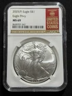 2025 (P) Eagle S$1 Eagle Privy MS69 Red Book Label NGC