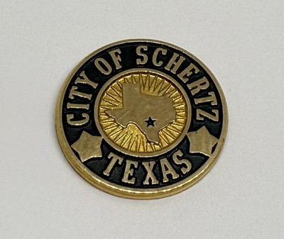 City Of Schertz Texas 1/10 10k Gold Terryberry Travel Souvenir