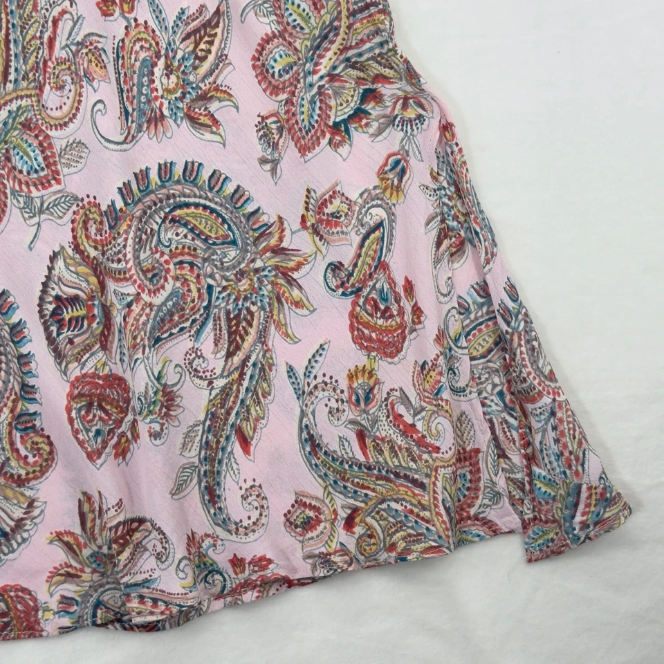 Vestido Midi Vintage Charlotte Russe MED Rosa Paisley Alça de Espaguete Anos 90 - Imagem 2 de 4