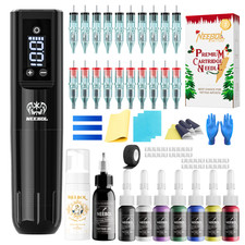 Wireless Tattoo Kit Complete for Beginners Tattoo Machine with Needle Inks Cups