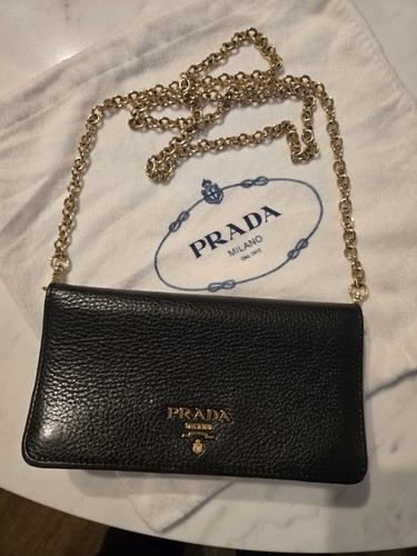Prada Leather Wallet on Chain