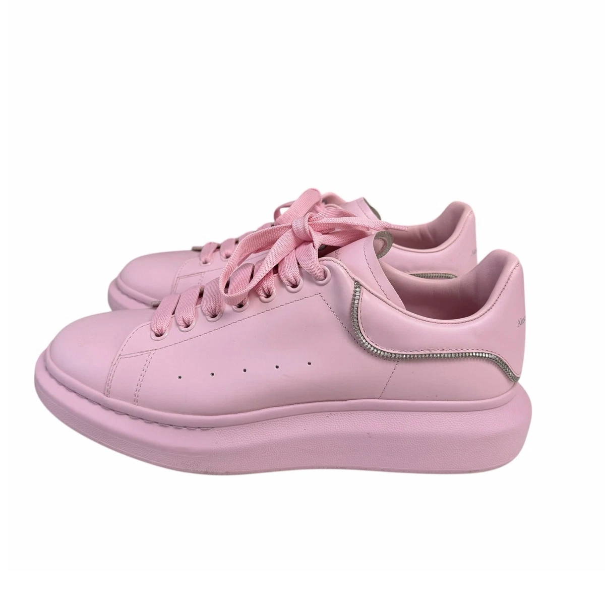 靴 Alexander McQueen zip up sneakers Alexander McQueen Zipper Tooth Oversized Sneaker Ice Pink Mens 45