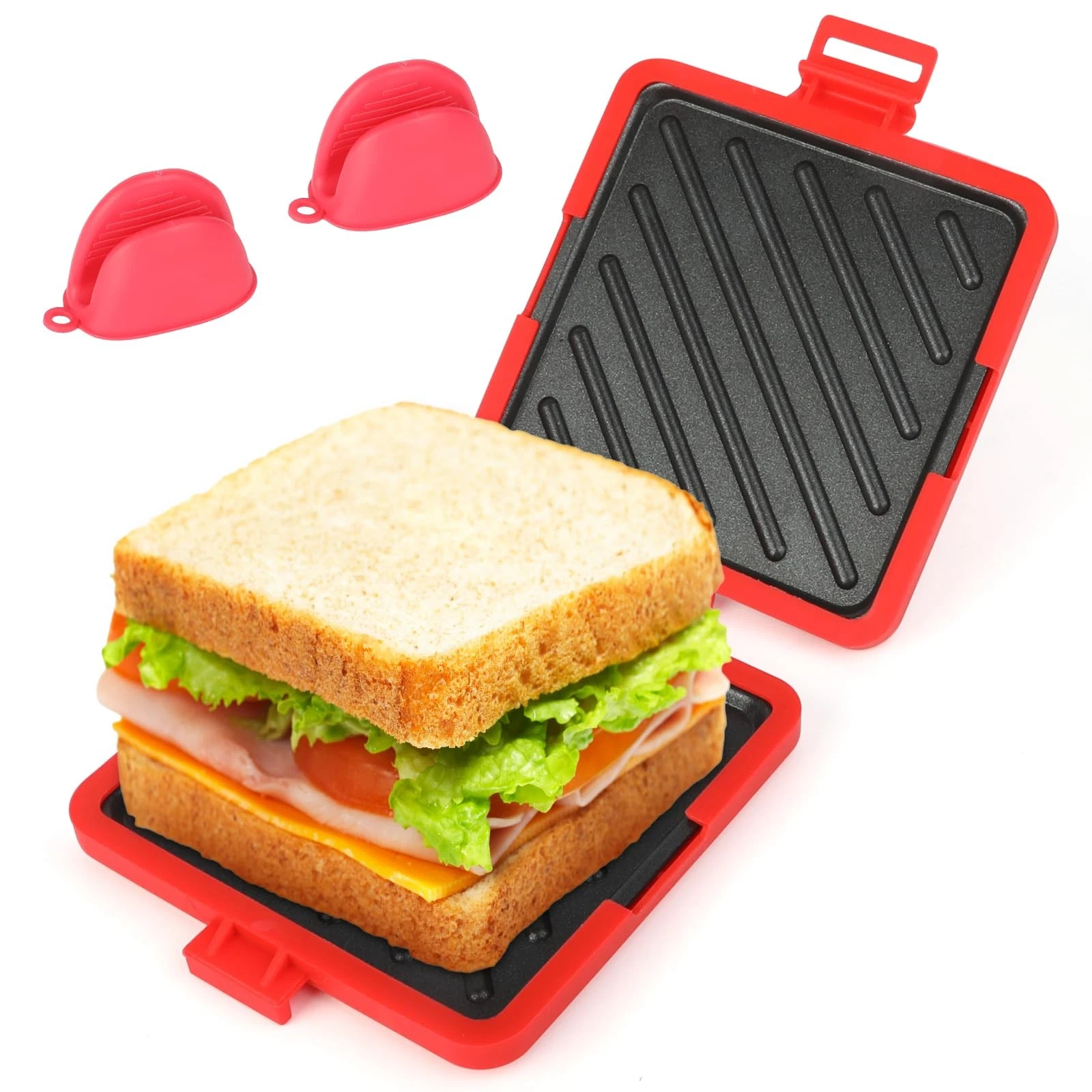Microwave Toastie Sandwich Maker, Sandwich Maker, Panini Maker, Versatile Sma...