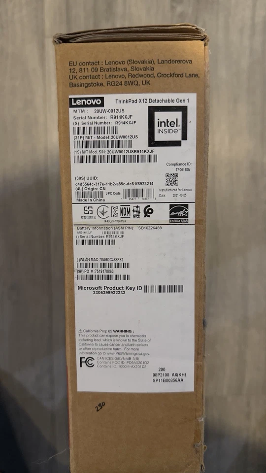 Lenovo ThinkPad X12 Detachable FHD+ i5-1130G7 1.1GHz 16GB 512GB SSD 20UW-0012US - Image 2 of 4