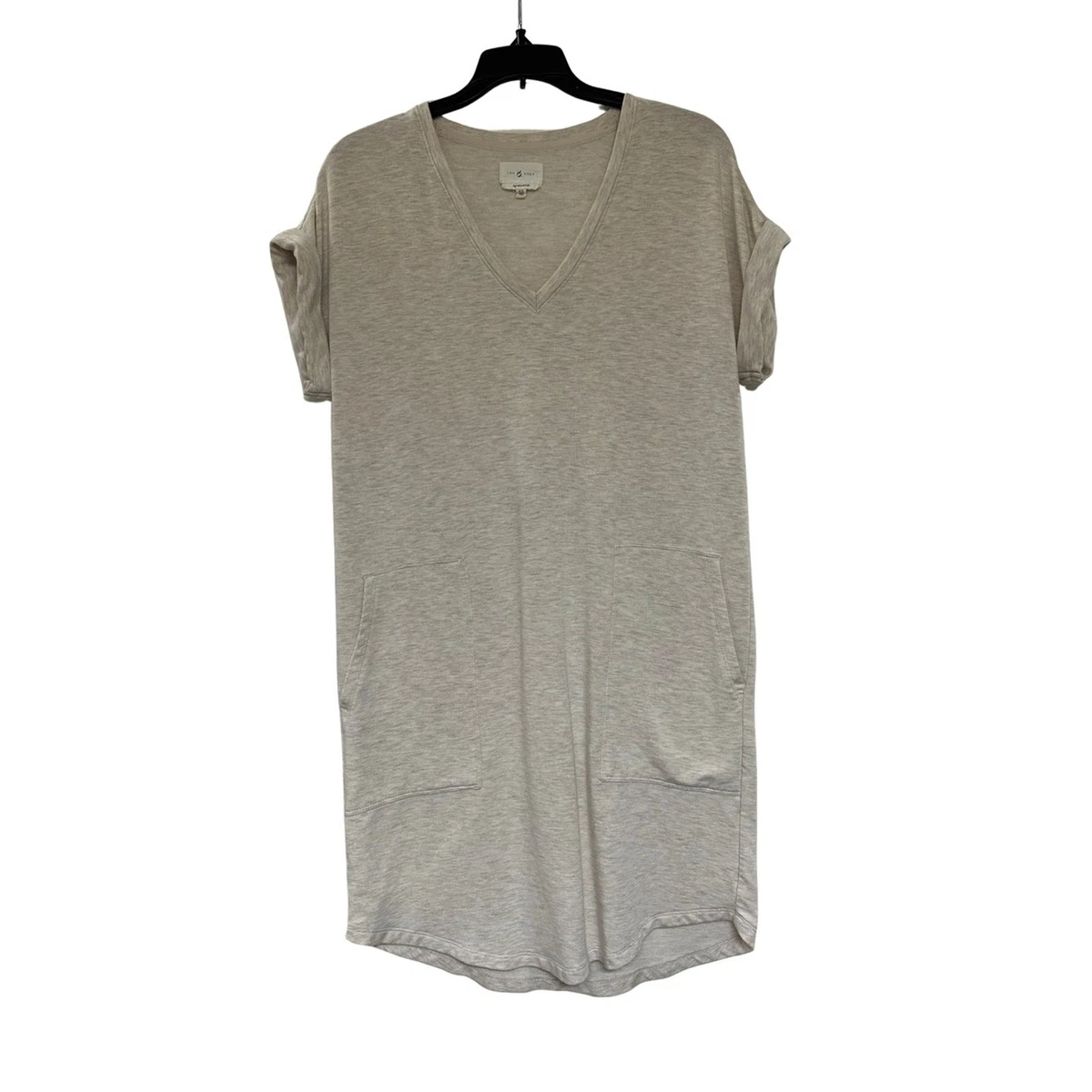 lou & grey soft slub maxi pocket tee dress Lou Oversized Tee Dress - Heather Grey
